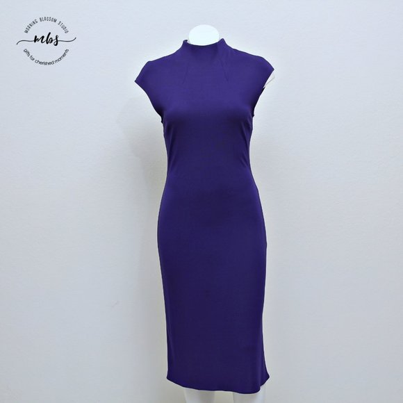 Rimini High Neck Sleeveless Shift Midi Dress - Picture 4 of 12
